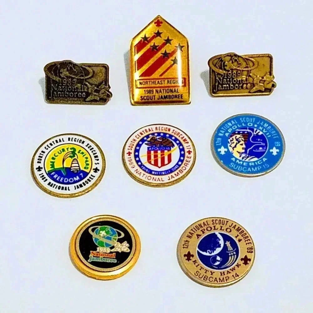 1989 National Boy Scout Jamboree Pins Lot 8 NASA